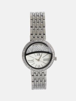 Haute Sauce - Women The Horizon Bijou Round Silver Dial Analog Watch - HSWC1400 (M)
