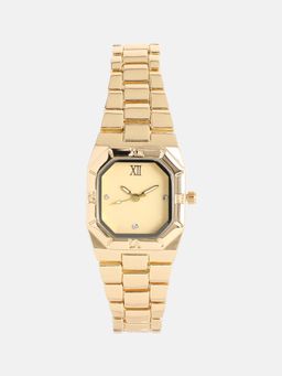 Haute Sauce - Women The Ferazzo Square Gold Dial Analog Watch - HSWC1412 (M)