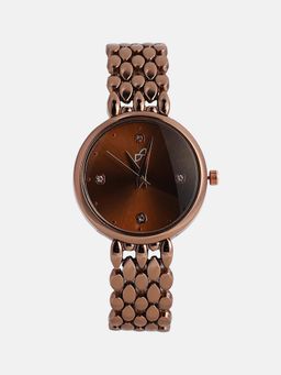 Haute Sauce - Women The Giorno-Venin Round Brown Dial Analog Watch - HSWC6079 (M)