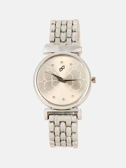 Haute Sauce - Women The Daily H-Link Round Silver Dial Analog Watch - HSWC6085 (M)