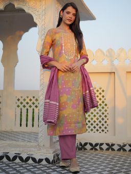 Libas - Multi Silk Blend Printed Kurta Sets for Women