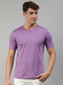 Huetrap - Mens High Value Lavender Round Neck Short Sleeve T-shirt