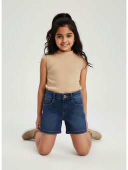 Tales & Stories - Girls Dark Blue Denim Shorts