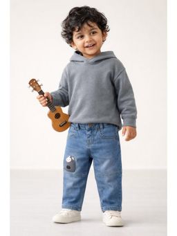 Tales & Stories - Boys Blue Embroidery Detail Denim Jeans