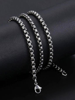 Yellow Chimes - Linked Box Pattern Steel Neck Chain