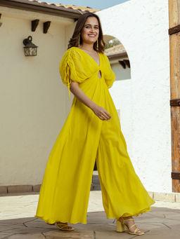 ORDINAREE - Honey Glaze Mulmul Jumpsuit