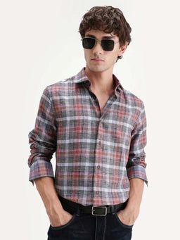 Rare Rabbit - Men Multi-Color Cotton Blend Regular Fit Checks Shirt