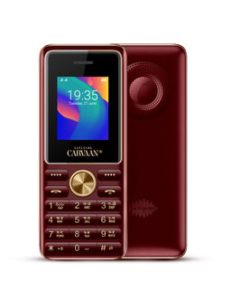 Saregama - Carvaan Red Mobile Keypad Phone Kannada M11 with 1500 Pre-Loaded Songs