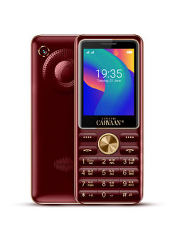 Saregama - Carvaan Red Mobile Keypad Phone Punjabi M21 with 1500 Pre-Loaded Songs