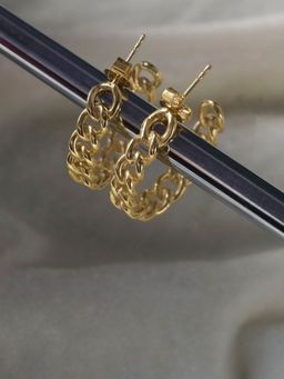 ANUSHKA JAIN JEWELLERY - Pleated Hoops