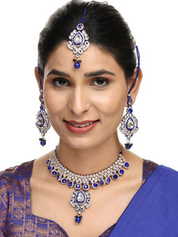 Anika's Creations - Brass Multi-Color Jewellery Set - A Symphony of Elegance