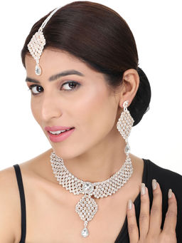 Anika's Creations - Brass Pink Jewellery Set - Timeless Elegance In Shades of Pink