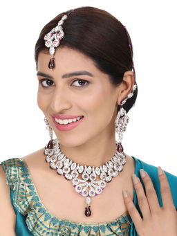 Anika's Creations - Brass Pink Jewellery Set - Timeless Beauty In Blushing Pink