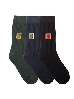 The Tie Hub - Solid Crew Length Socks (Pack of 3)
