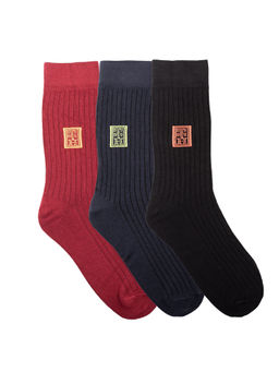 The Tie Hub - Solid Crew Length Socks (Pack of 3)