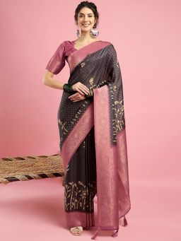 Akhilam - Womens Eri Silk Woven Design Saree with Unstitched Blouse