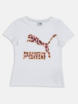 Puma - Classics 90s Prep Logo Girls White T-Shirt