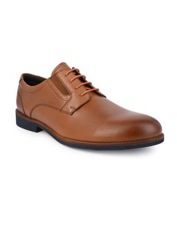 Alberto Torresi - Horwik Series Tan Crust Leather Plain Lace-Up Derbies