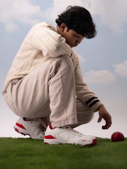 Bacca Bucci - STRIKER Red and White Cricket Shoes