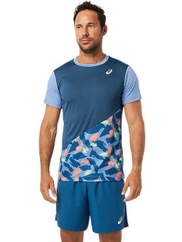 ASICS - Court Graphic Ss Blue Men Tennis T-shirts