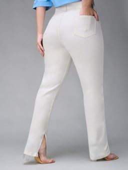 Miss Chase - A+ Curve Collection Plus Size Women's White Skinny Stretchable Denim Jeans