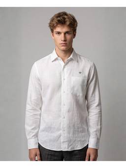 LINENWEAR - Men'S Regular Fit Solid White Shirt
