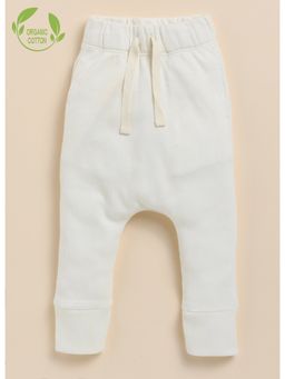 Cot and Candy - Solid Organic Cotton White Kids Joggers