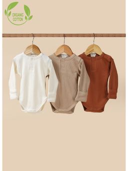 Cot and Candy - Full Sleeve Organic Cotton Kids Rompers (Pack of 3)