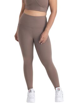 Hunnit - Taupe Zen High Waist 4 Way Stretchable Leggings