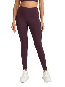 Hunnit - Purple Zen High Waist 4 Way Stretchable Leggings