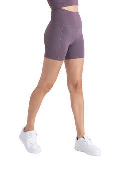 Hunnit - Mauve Zen High Waist 4 Way Stretch Cycling Shorts