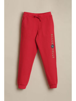 Allen Solly - Boys Red Typographic Printed Joggers