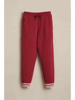 Allen Solly - Boys Red Solid Joggers