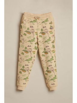 Allen Solly - Boys Beige Printed Joggers