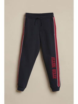 Allen Solly - Boys Navy Blue Embroidered Joggers