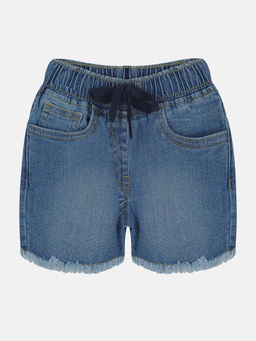 KiddoPanti - Girls Blue Denim Hot Shorts