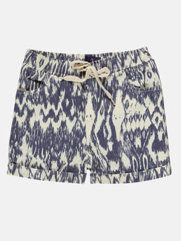 KiddoPanti - Girls Navy Blue Basic Roll up Hot Shorts