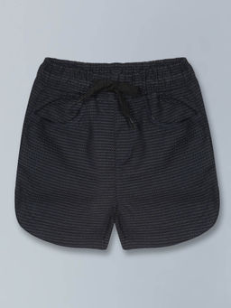 KiddoPanti - Girls Black Basic Roll up Hot Shorts