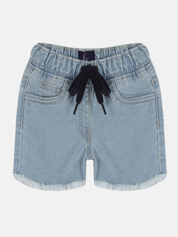 KiddoPanti - Girls Blue Denim Hot Shorts