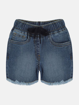 KiddoPanti - Girls Blue Denim Hot Shorts