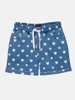 KiddoPanti - Girls Blue Rollup Hot Shorts