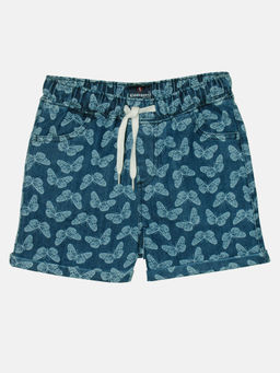 KiddoPanti - Girls Blue Rollup Hot Shorts