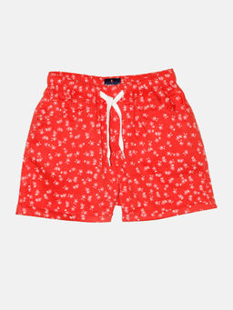 KiddoPanti - Girls Red Rollup Hot Shorts