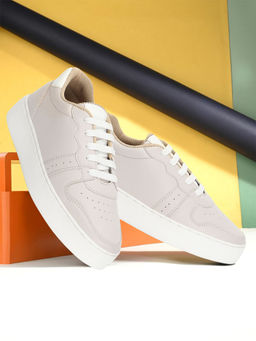 Carlton London - Women Fashionable Lavender Color Lace-Ups Solid Sneakers