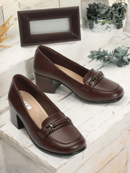 ELLE - Women Fashionable Brown Color Slip-On Solid Loafers