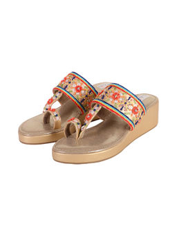 Fuchsia by Aashka Mehta - Garden Delight Kolhapuri Wedges