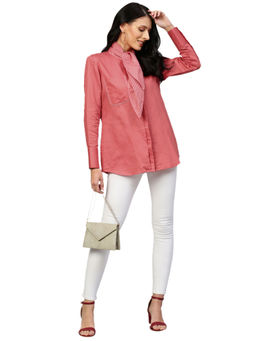 Echke - Collar Tie-up Shirt