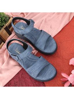 Padchin - Women Blue Wedges Heels