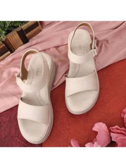 Padchin - Women Cream Wedges Heels