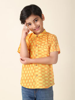Fabindia - Yellow Cotton Woven Shirt